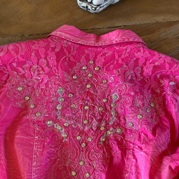 💗rhinestone button down 💗 - Picture 3 of 5